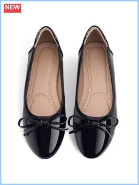 Women's Ballet Flats PU Leather Comfortable Slip-On Dress Shoes for Work Office